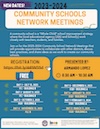 2023-24 Community Schools Network Meetings Flyer