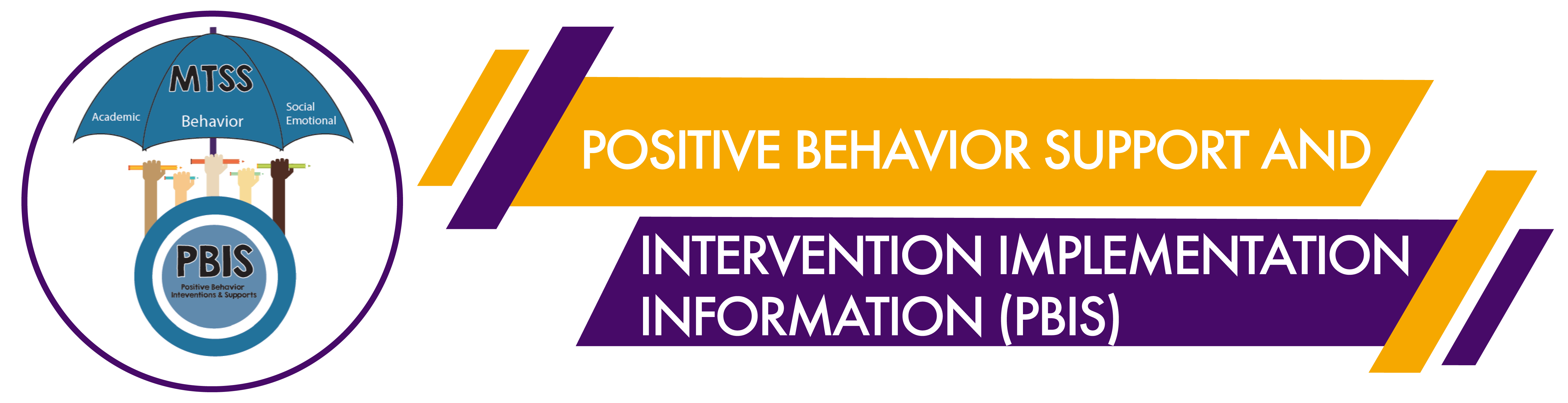 Positive Behavior Support and Intervention Implementation Information (PBIS) banner