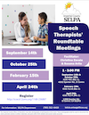 Speech Therapists' Roundtable Meetings Flyer