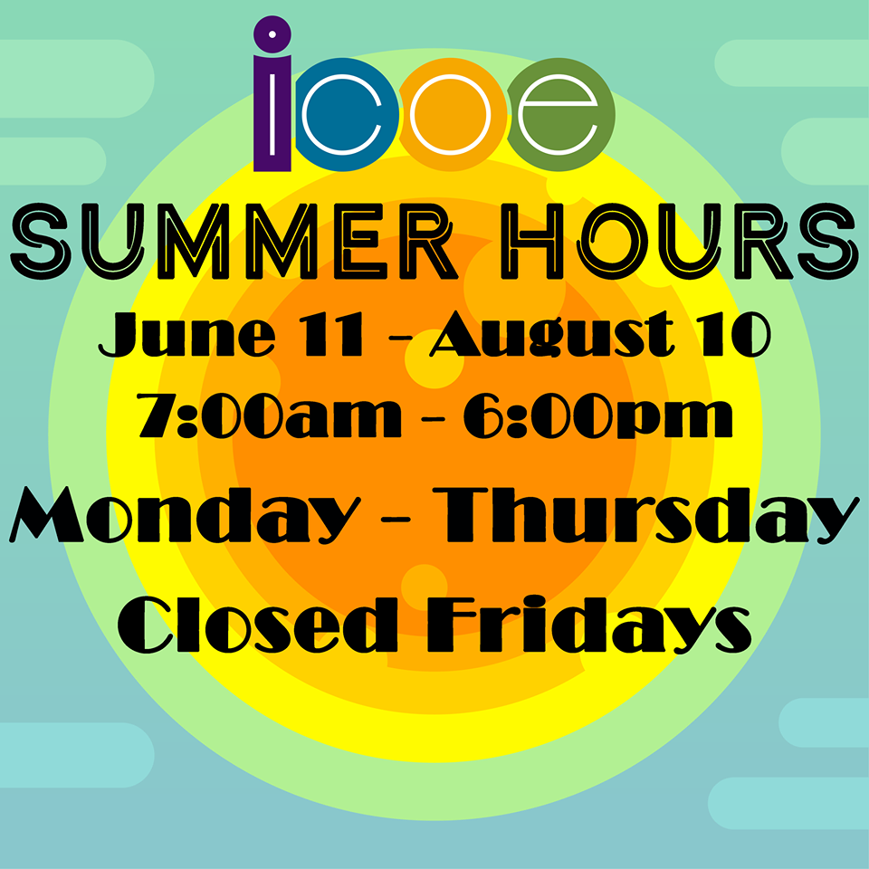 Picture of Summer Hours at ICOE