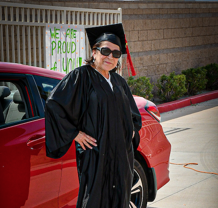 Graduate Wearing Cap and Gown