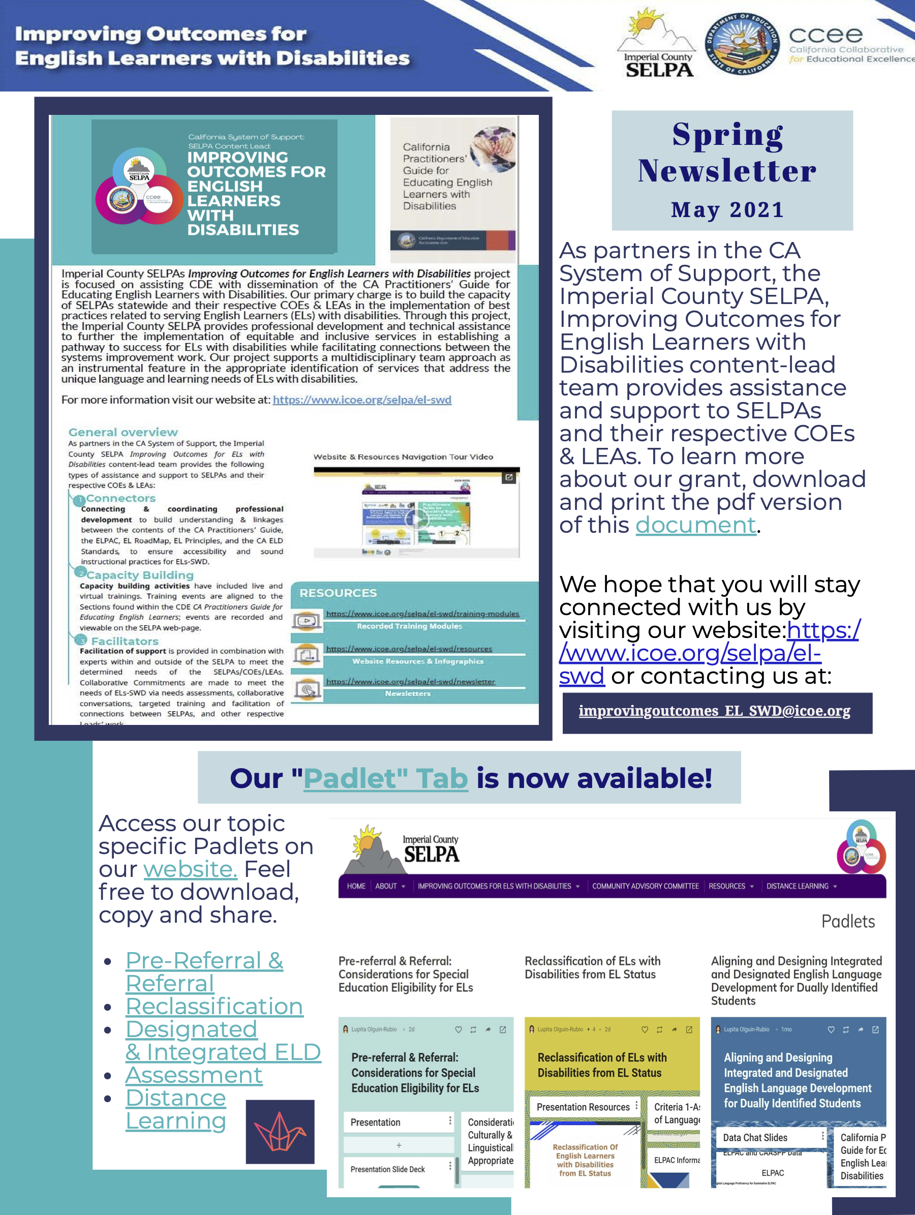 Spring 2021 Highlights Newsletter Cover