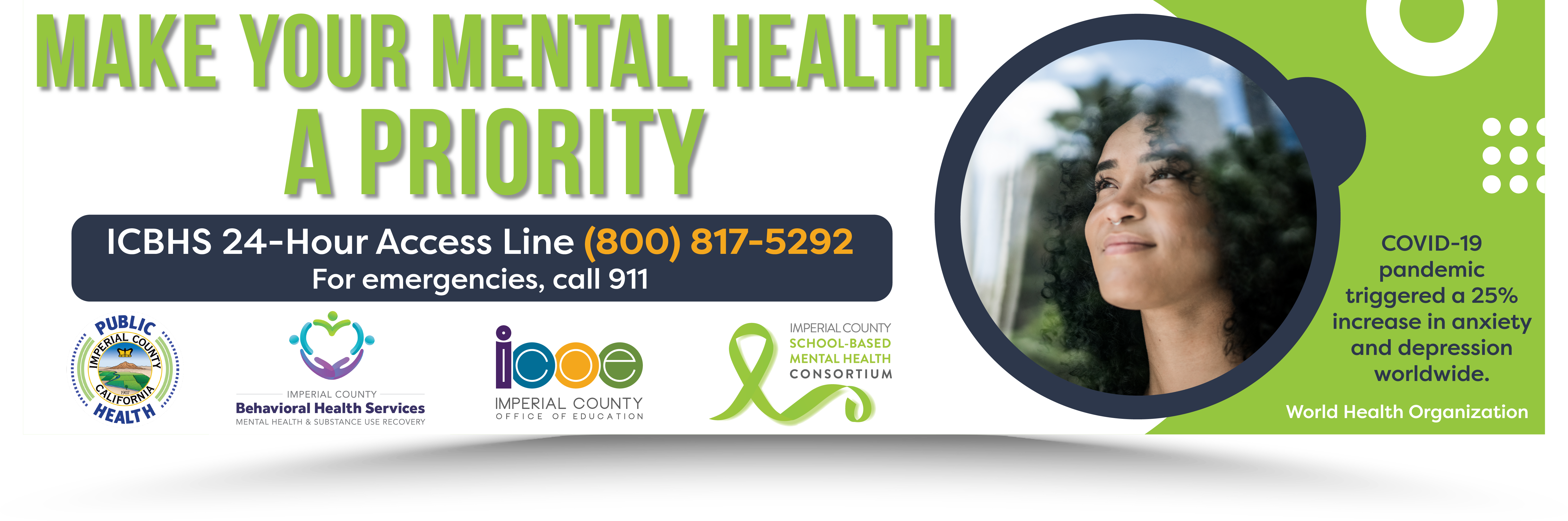 Make Your Mental Health A Priority Poster Banner