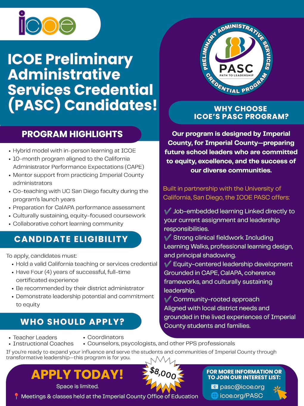 PASC Information Flyer