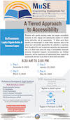 Improving Outcomes for Multilingual Learners with Disabilities Accessibility 101 Series - 4 Day Event Flyer