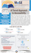 Mejora de los resultados para estudiantes multilingües con discapacidades Serie Accessibility 101 - Folleto del evento de 4 días