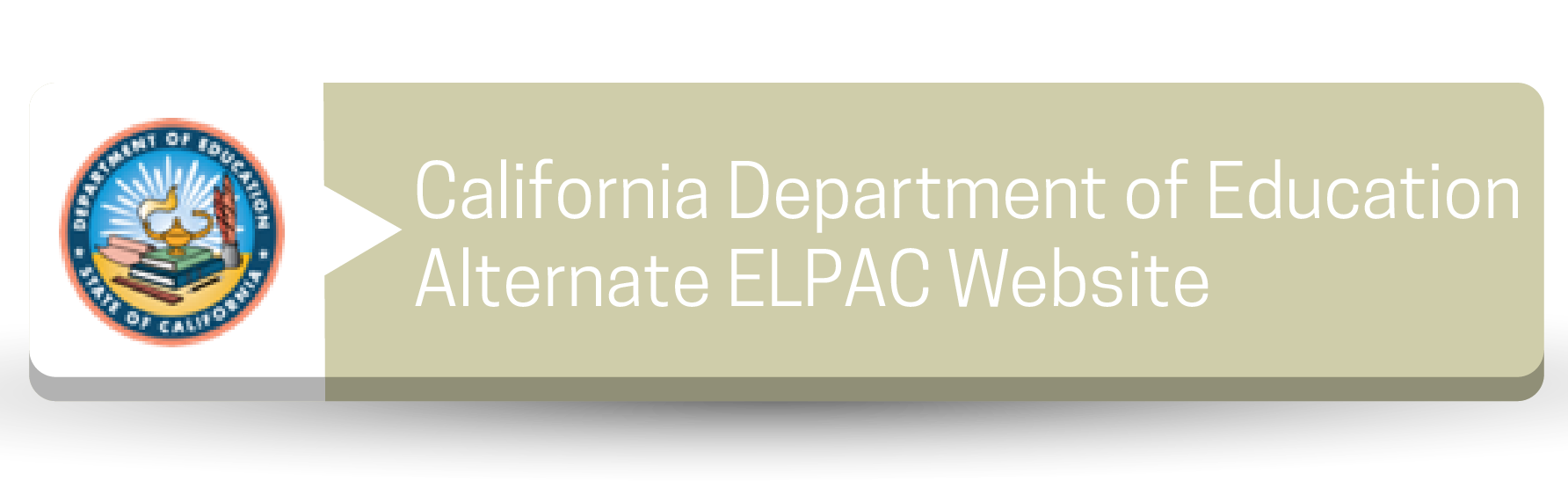 Botón del sitio web alternativo de ELPAC del Departamento de Educación de California
