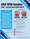 CRLP OPEN Session: LHEW (Learning How English Works) (3-Day Event) Flyer