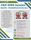 CRLP OPEN Session: Results - Foundational Literacy (3-Day Event) Flyer
