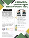 CRLP OPEN: Spanish-English Biliteracy Transfer (SEBT) - 3 Day Event Flyer