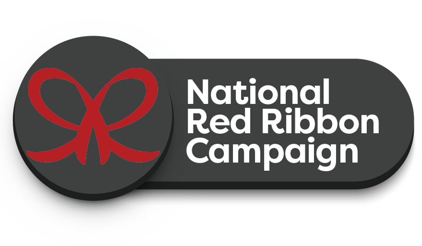 National Red Ribbon Campaign Button