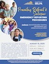 Preventing Restraint & Seclusion: Emergency Reporting Procedures Flyer