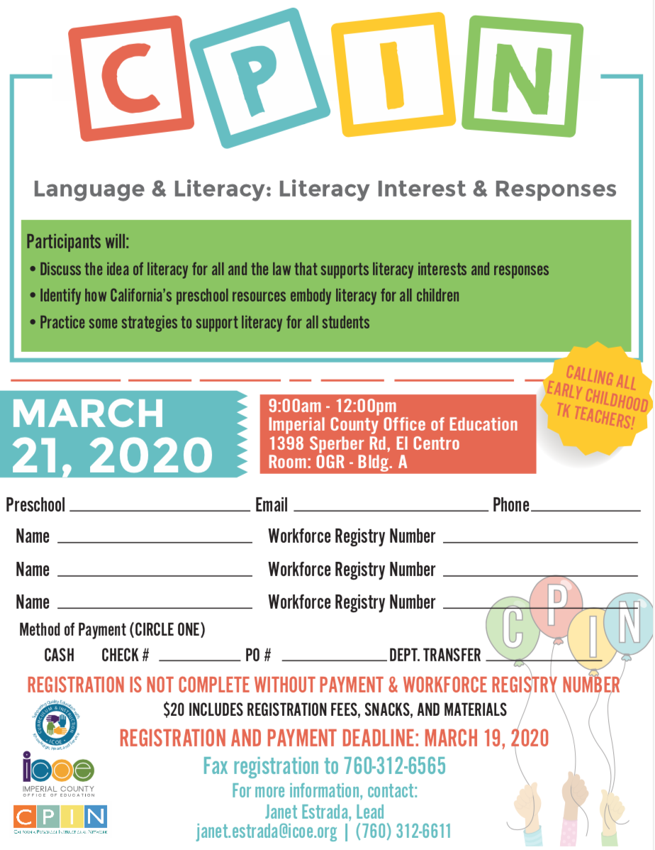California Preschool Instructional Network Imperial County