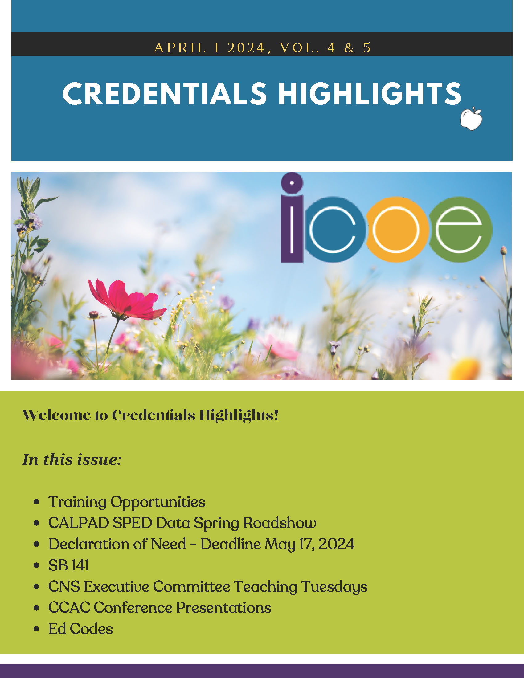 Credentials Highlights, Volume 4 & 5 – April 2024