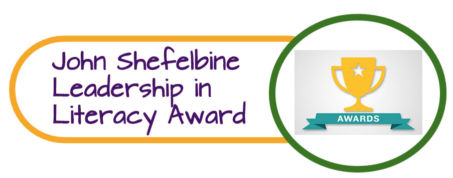 John Shefelbine Leadership in Literacy Award Section Button