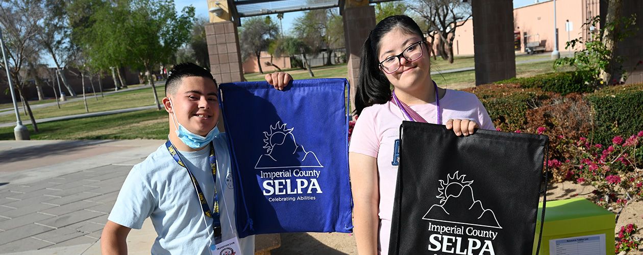Students with SELPA backpacks